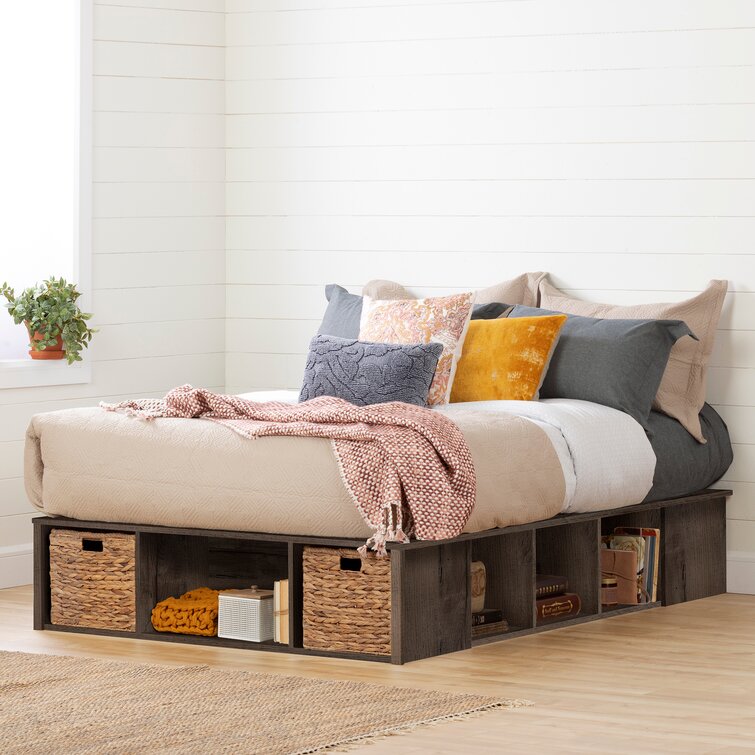 Wayfair queen platform bed deals with storage